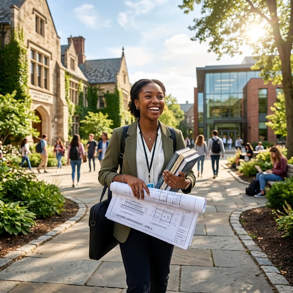 Diploma Student on Campus