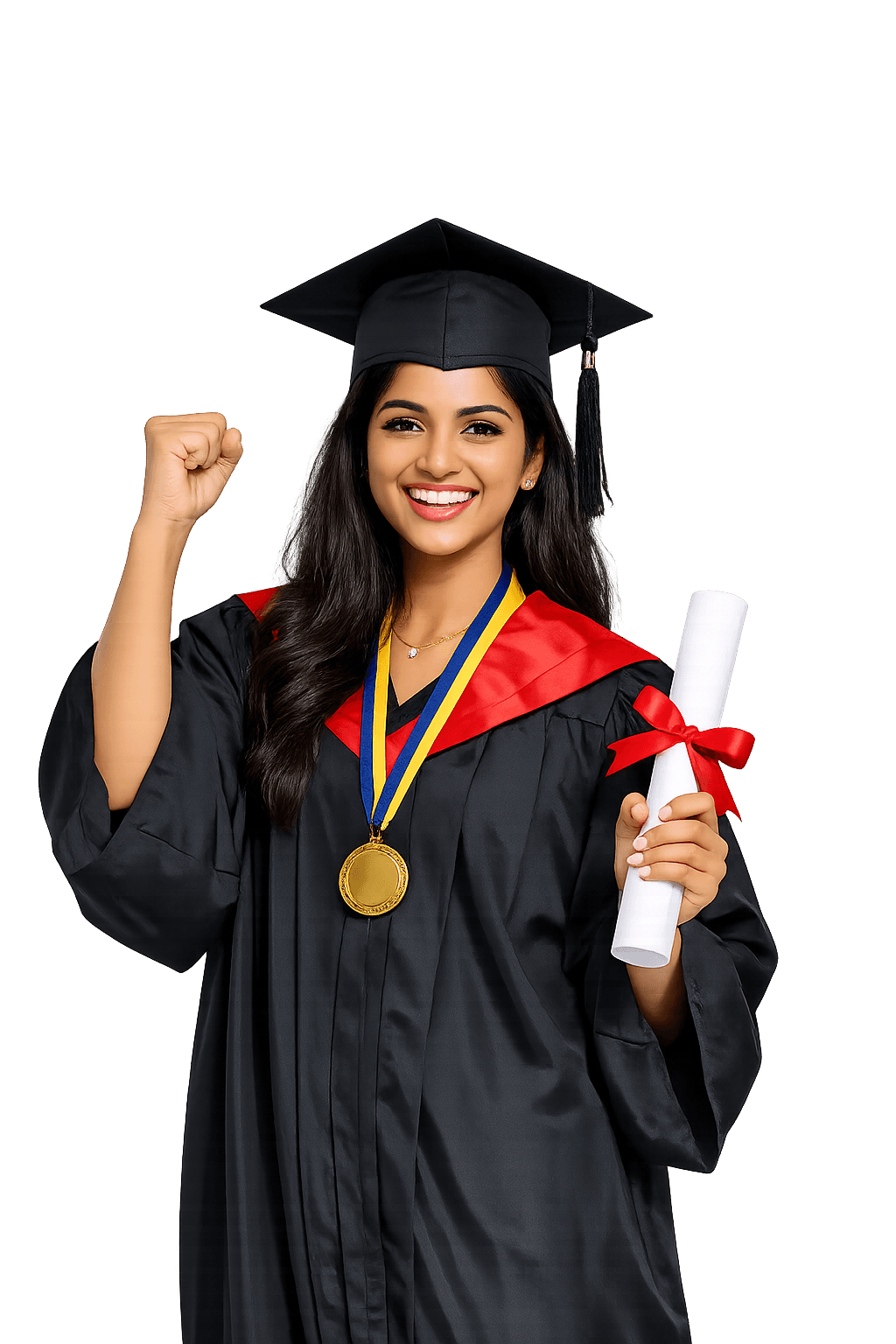 Students on campus progressing toward graduation and their certificates